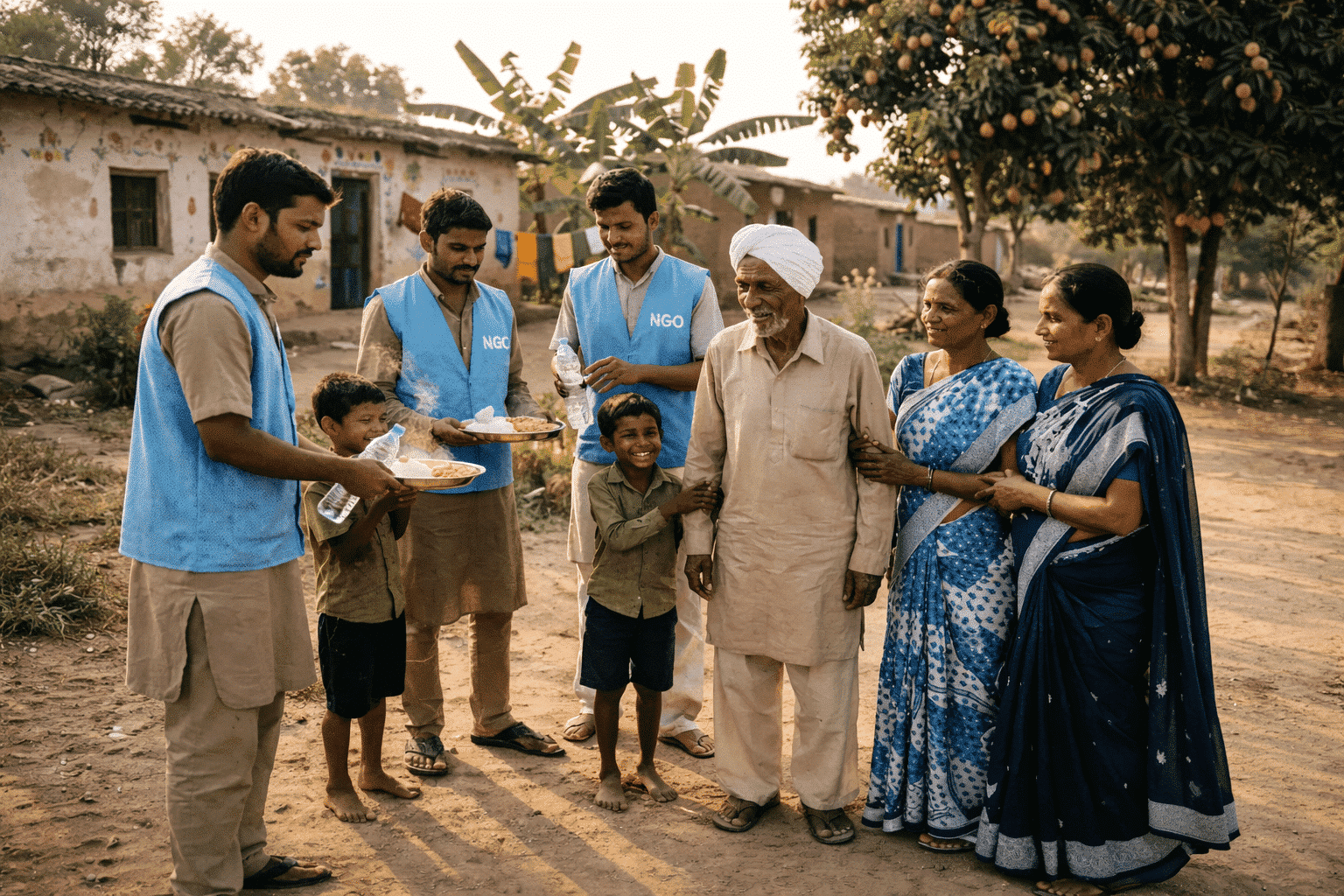 volunteers helping peoples