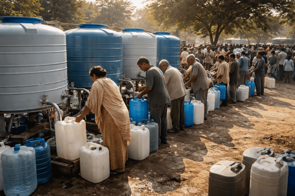 water distribution setup